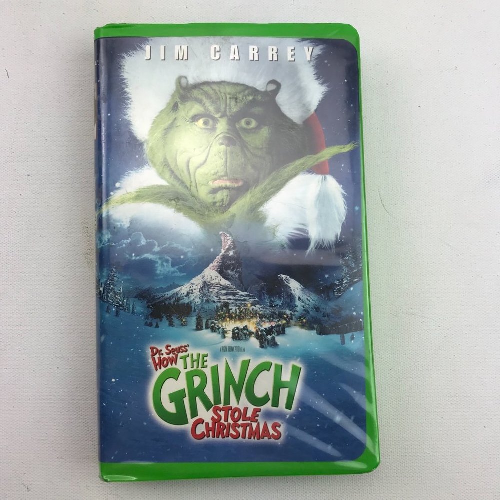 VHS Dr Suess How The Grinch Stole Christmas Jim Carrey